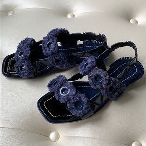 Tory Burch Freya Fringed Embellished Patent Sandal